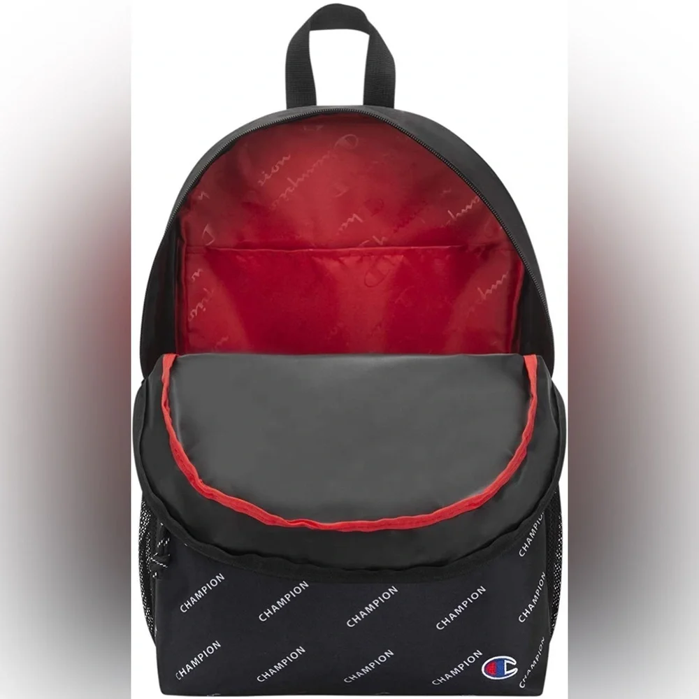 NEW Champion Youthquake Backpack, Black/Red